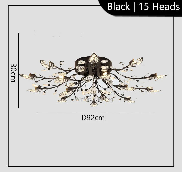 lustre moderne en cristal led winfordo pour éclairage intérieur