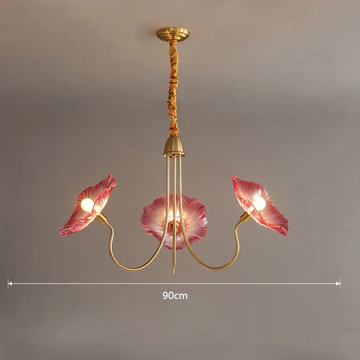 lustre moderne léger au design floral simple et créatif