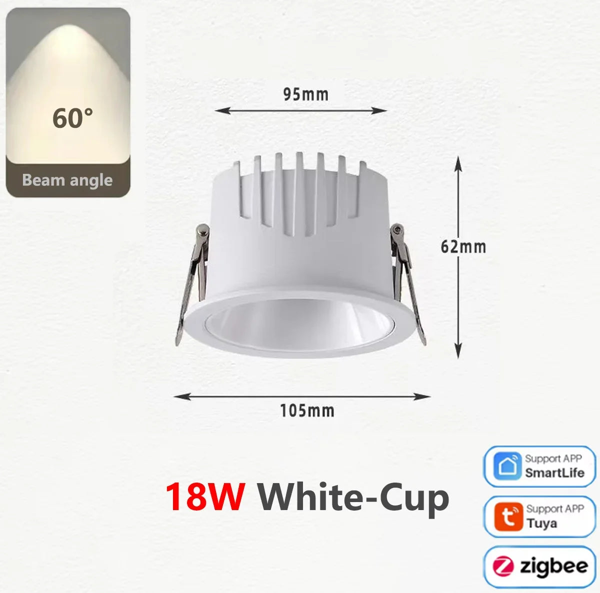 spot led cob zigbee intensité variable en aluminium