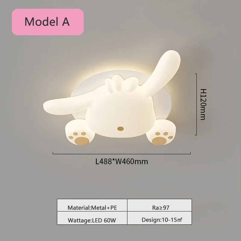 lustre moderne animal pour enfant en forme d'ours avec griffe