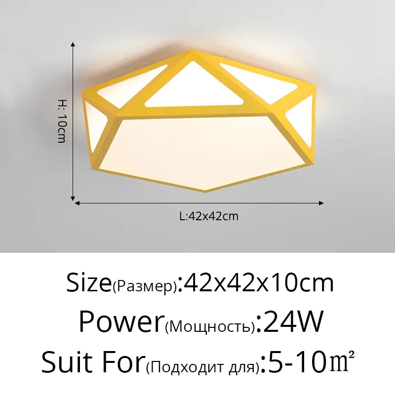 plafonnier led ultra-mince moderne géométrique simple et créatif