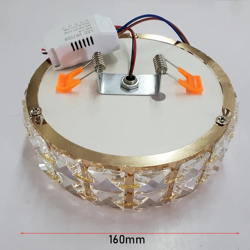 Plafonniers nordiques Lampara Techo lustre Led lumières en cristal Luminaria De Teto Para Sala Plafonnier or noir blanc Lampy