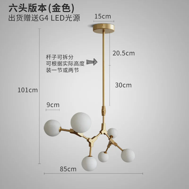 lustre moderne décoratif pour un intérieur nordique élégant