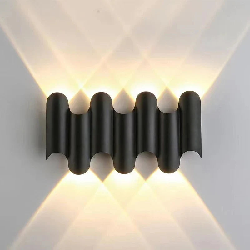 Applique murale LED lumière extérieure étanche IP65 porche jardin applique et intérieur chambre chevet décoration éclairage lampe en aluminium doré
