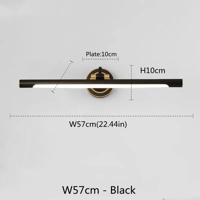 Américain Led salle de bain applique miroir lampe noir Bronze lampes de vanité pour la maison moderne intérieur appliques murales luminaire Makeu