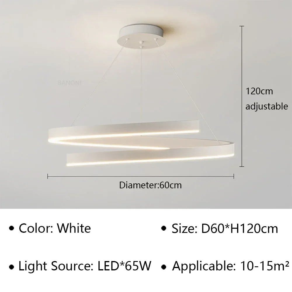 lustre led moderne pour décoration intérieure lumineuse