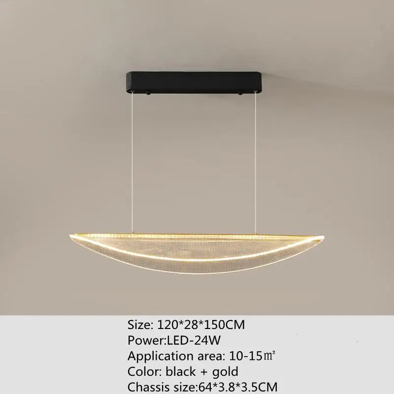 lustre moderne en acrylique avec télécommande pour décoration intérieure