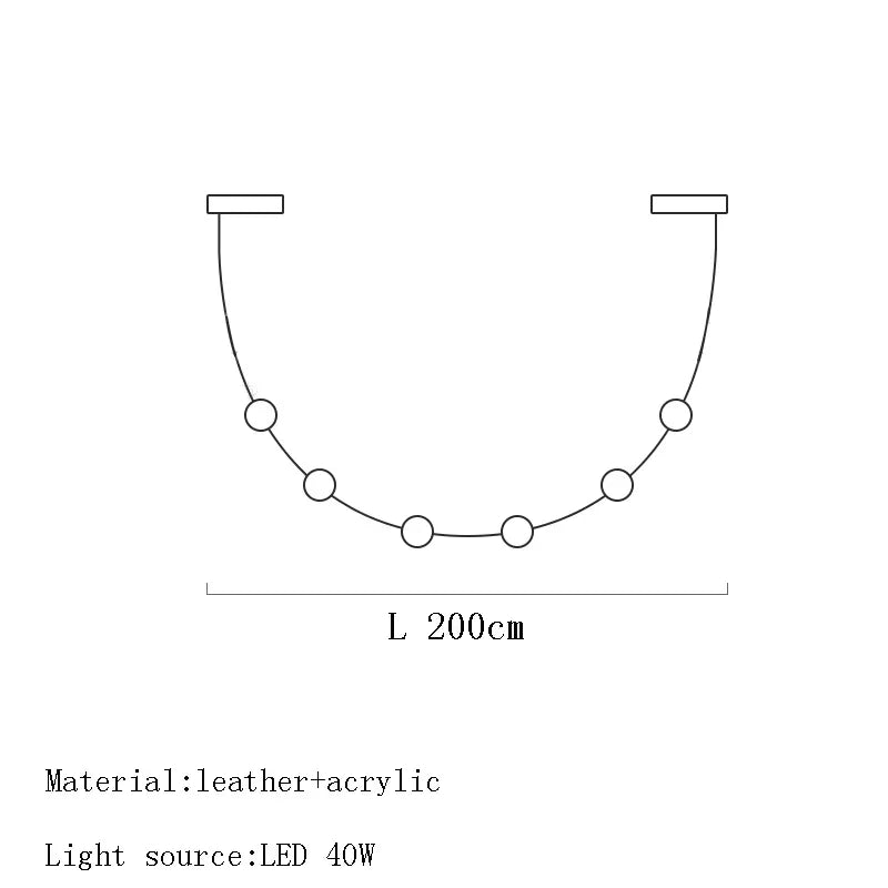 lustre créatif en cuir postmoderne pour décoration artistique moderne
