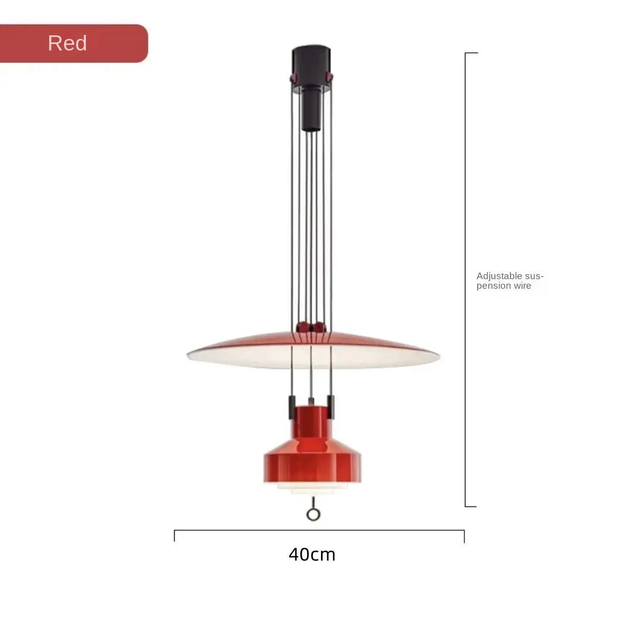 Nordic Creative LED Restaurant Stretching UFO Pendant Light Modern and Simple Vintage Dining Table and Bar Adjustable Ring Light