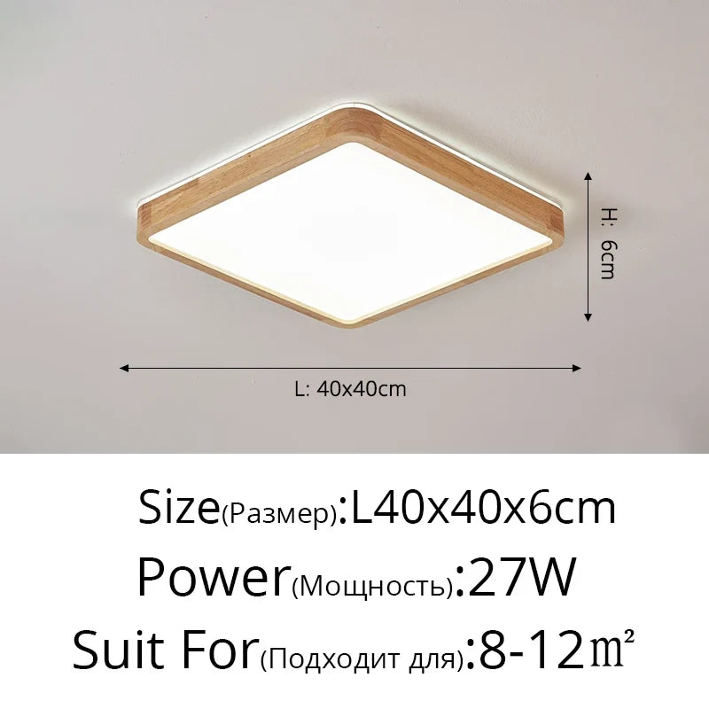 plafonnier anti-lumière bleue protection yeux en bois massif