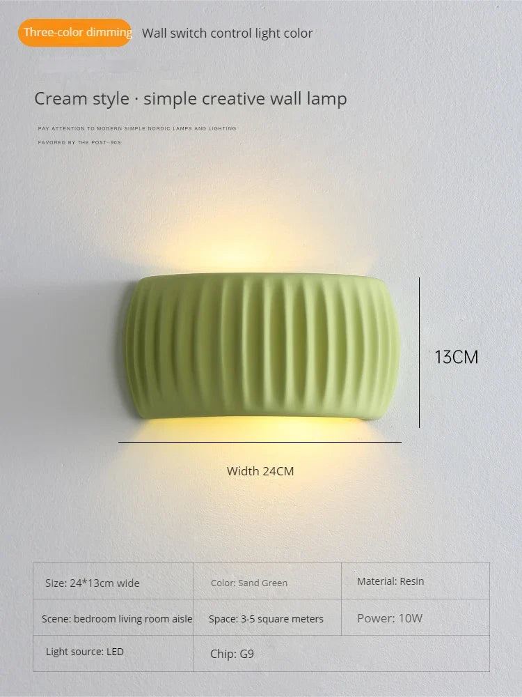 applique murale led décorative en résine pour éclairage intérieur