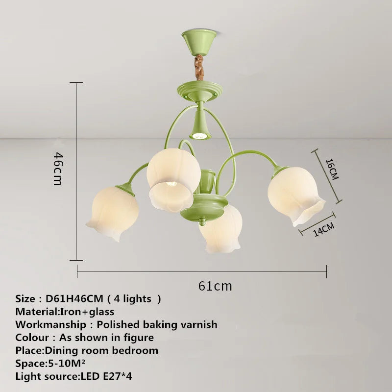 2023 Modern Green Hanging Ceiling Lamp LED Creative Aromatherapy Candle Design Pendant Chandelier Light For Home Bedroom