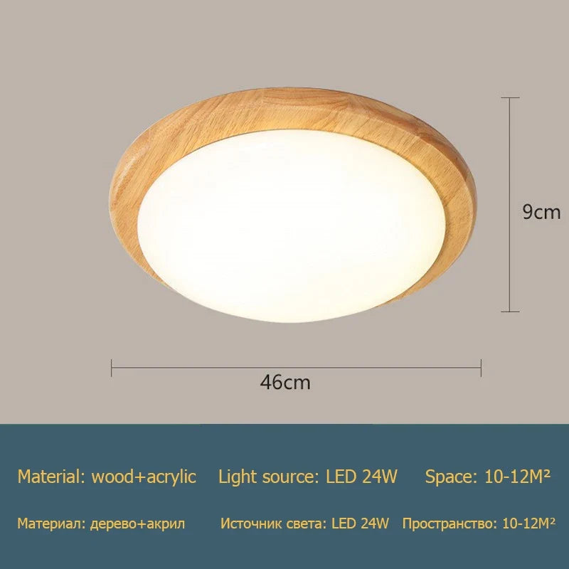 plafonnier grain de bois moderne pour décoration maison