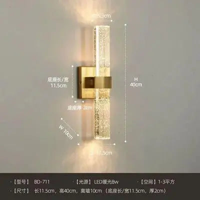 applique murale led moderne avec bulle pour fond tv