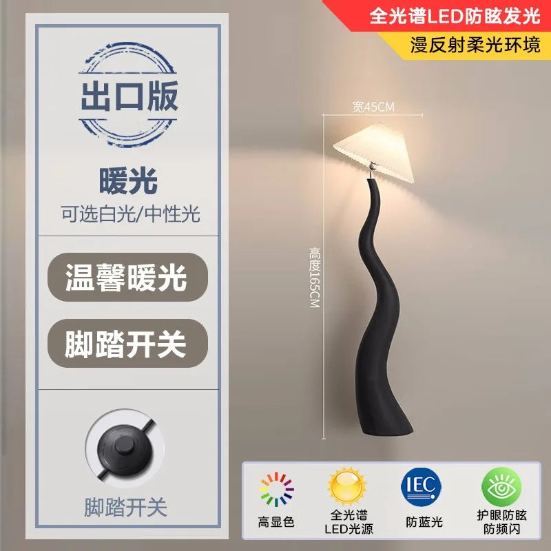 lampadaire design en résine LED pour ambiance moderne