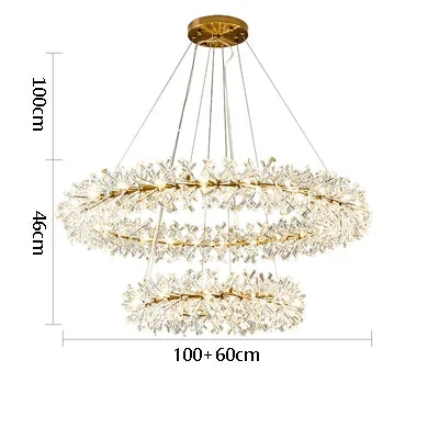 suspension en cristal design nordique pour éclairage élégant