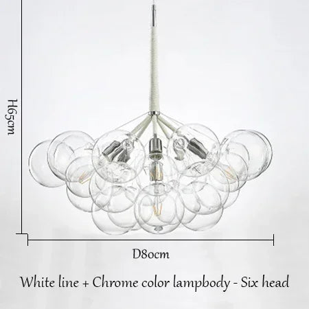 lustre moderne en verre lumineux pour décoration intérieure