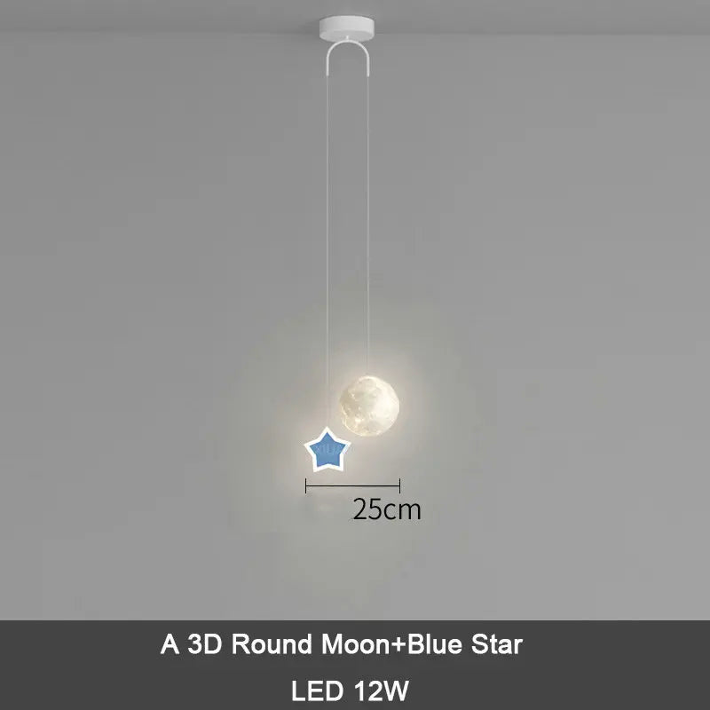suspension créative pour enfants avec télécommande gradation étoile nuage lune