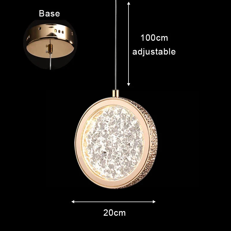 Nordique moderne suspension LED lumière or acrylique lustre créativité suspension lampe intérieur maison loft chambre chevet étude escaliers