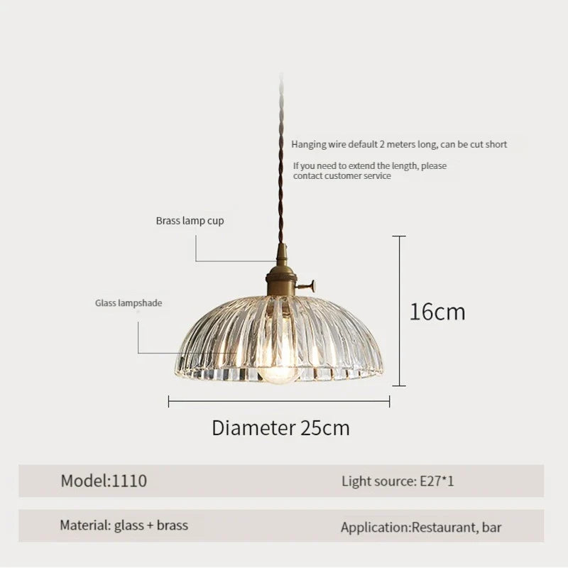 suspension luminaire moderne en bois verre et laiton