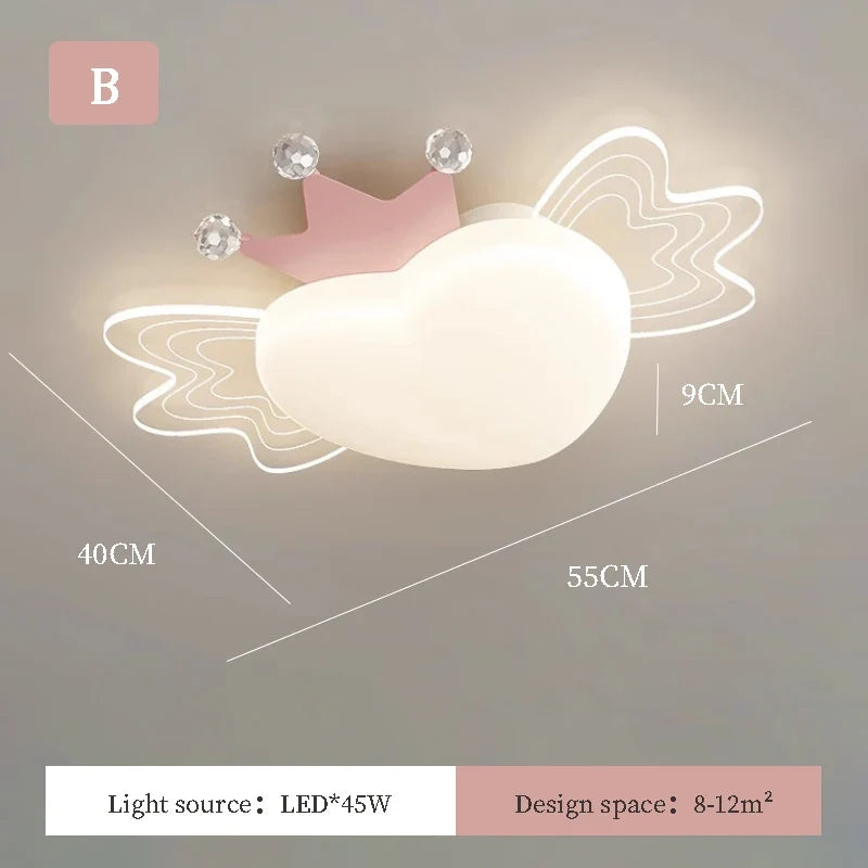 plafonnier mignon en forme d'avion pour enfant romantique et simple