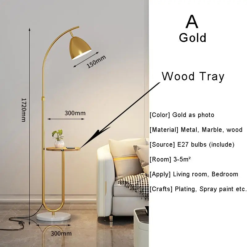 lampadaire nordique à led abat-jour en tissu pour décoration intérieure