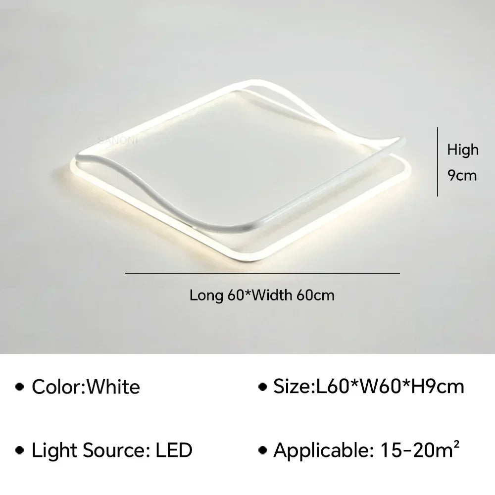 lustre moderne à leds pour décoration intérieure élégante