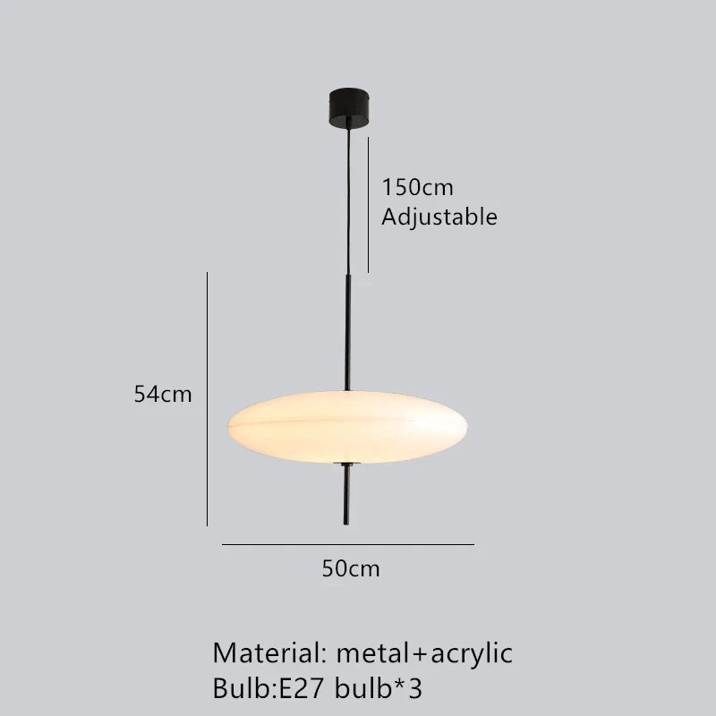 suspension moderne décorative avec fil plat réglable