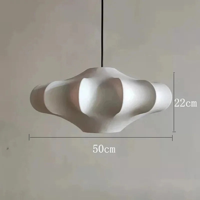 suspension en soie design créatif style wabi sabi