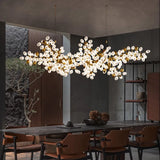 Lustre en verre blanc de luxe postmoderne