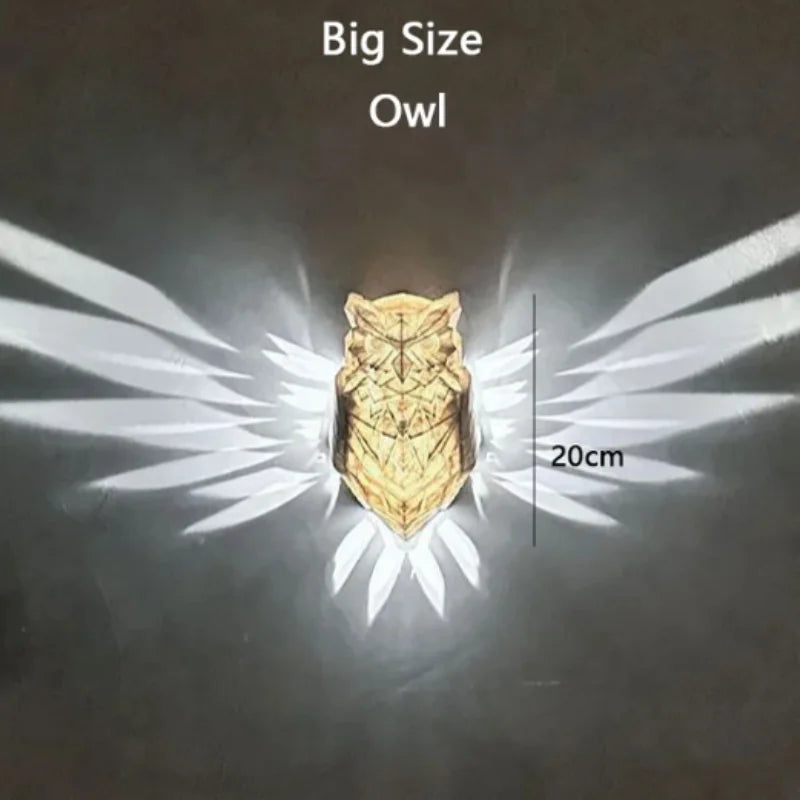 applique murale led hibou aigle décoration créative pour la maison
