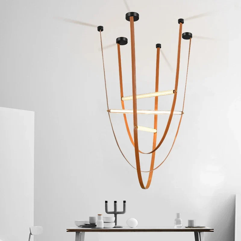suspension tube de verre led créative minimaliste postmoderne