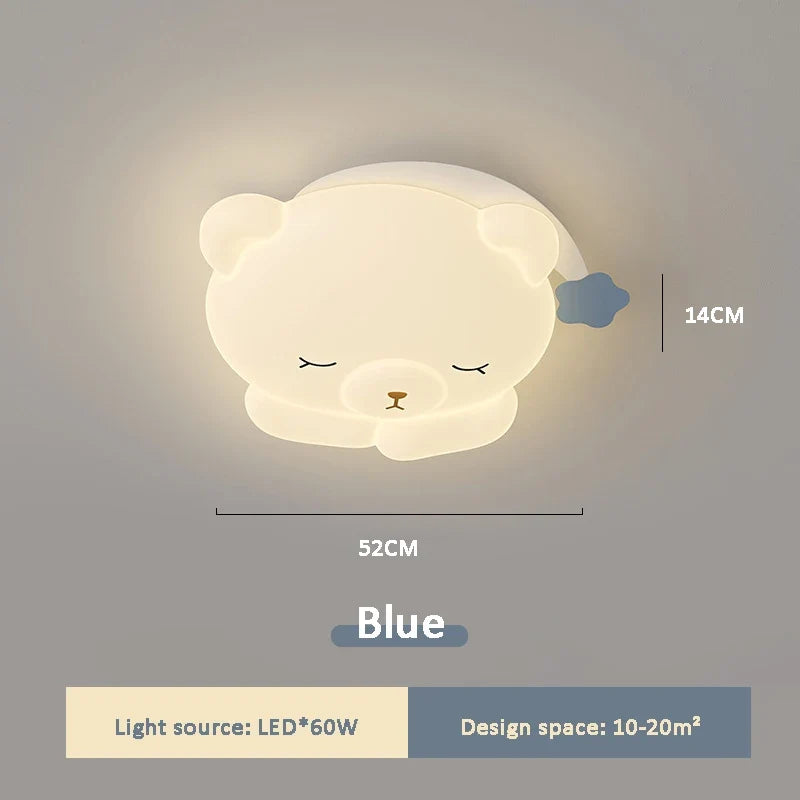Mignon bonnet de nuit ours lampe chambre d'enfants plafonniers romantique chaud chambre de bébé garçon fille chambre plafonniers dessin animé chambre décor