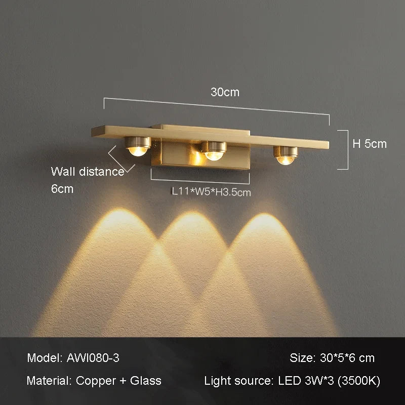 applique de projection lumières chaudes design atmosphère