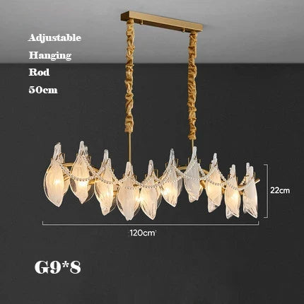 lustre créatif postmoderne en verre dépoli suspendu