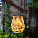 lanterne solaire en rotin pour balcon et jardin décoratif