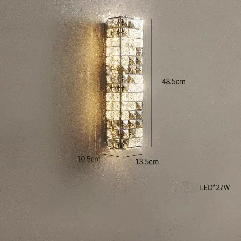 plafonnier led art déco carré cristal design moderne élégant