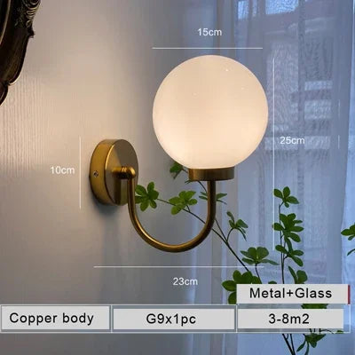 applique murale en verre chromé et laiteux élégante et moderne
