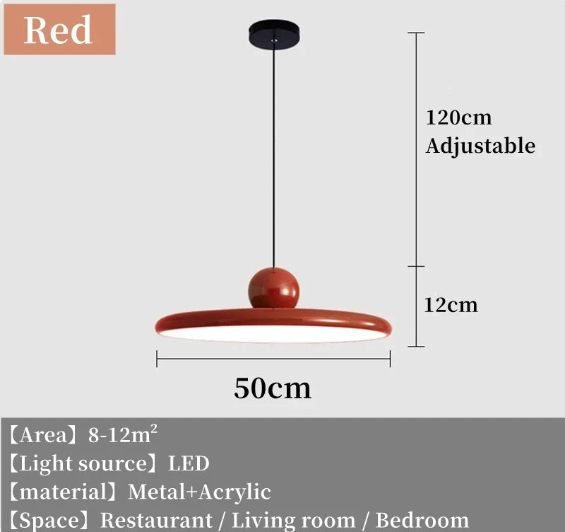 Rétro médiéval Bauhaus soucoupe volante suspension Restaurant salon étude lustre créatif LED lampe de décoration intérieure