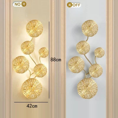 applique murale led dorée design moderne décoration intérieure