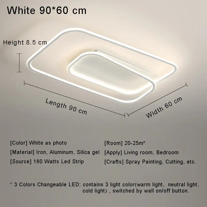 plafonnier led moderne pour éclairage intérieur décoratif
