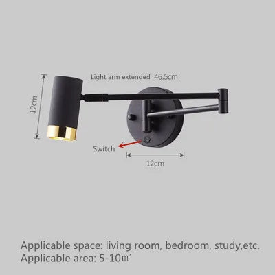 Applique murale led pivotantes tactile