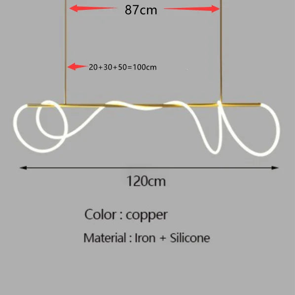 lustre led moderne long tuyau minimaliste pour bar