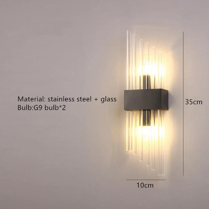 applique murale moderne en verre pour arrière-plan de télévision