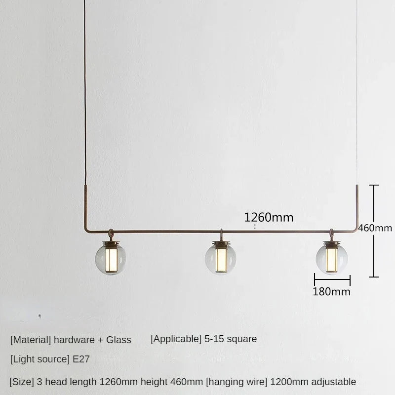 suspension en verre minimaliste pour bar et restaurant