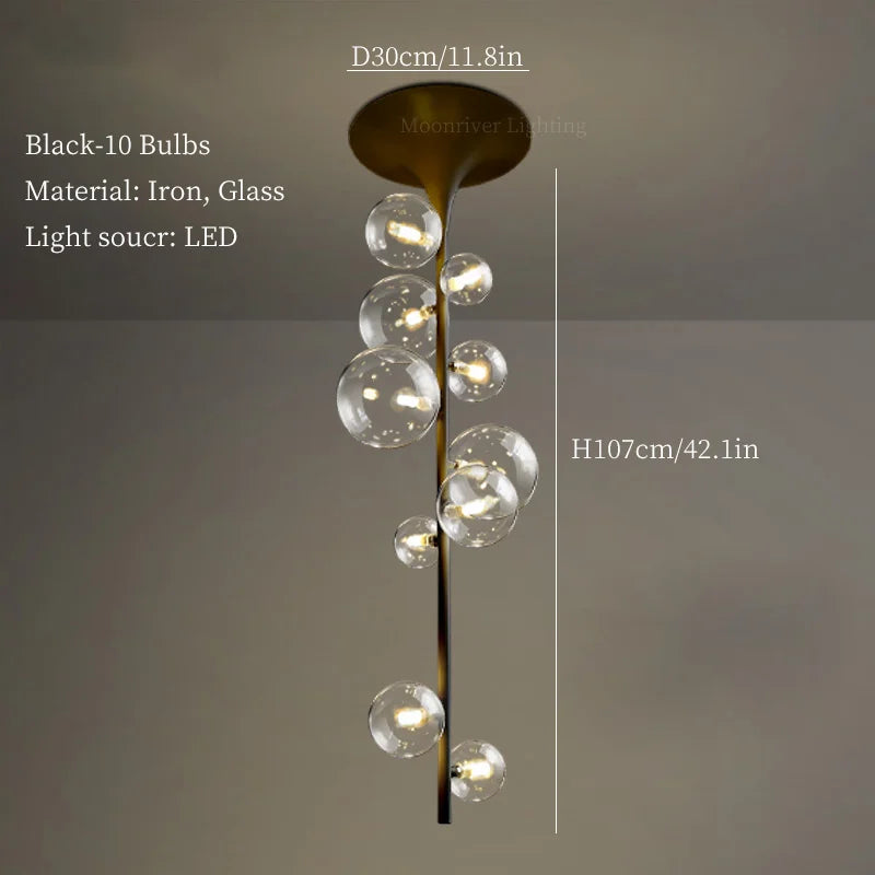 lustre moderne à led design créatif pour intérieur élégant