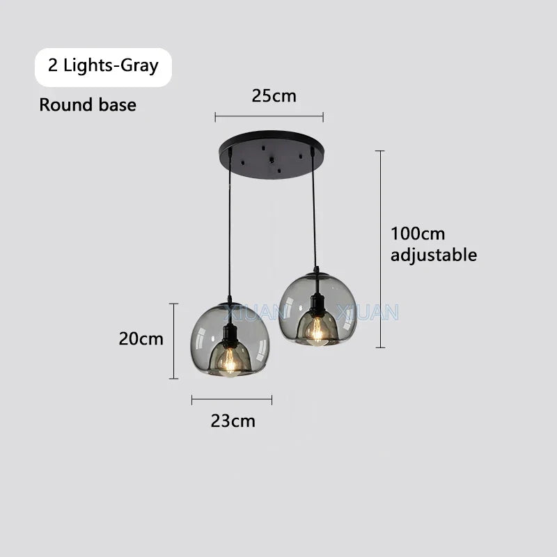 suspension led industrielles à 3 lumières