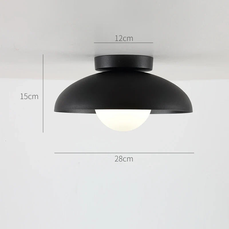 Plafonnier design moderne abat-jour arrondi