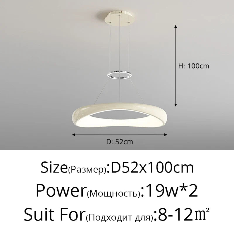 lustre led moderne nordique simple anneau restaurant bar
