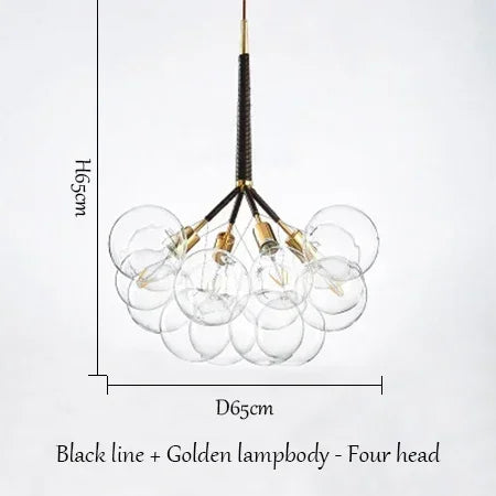 lustre moderne en verre lumineux pour décoration intérieure